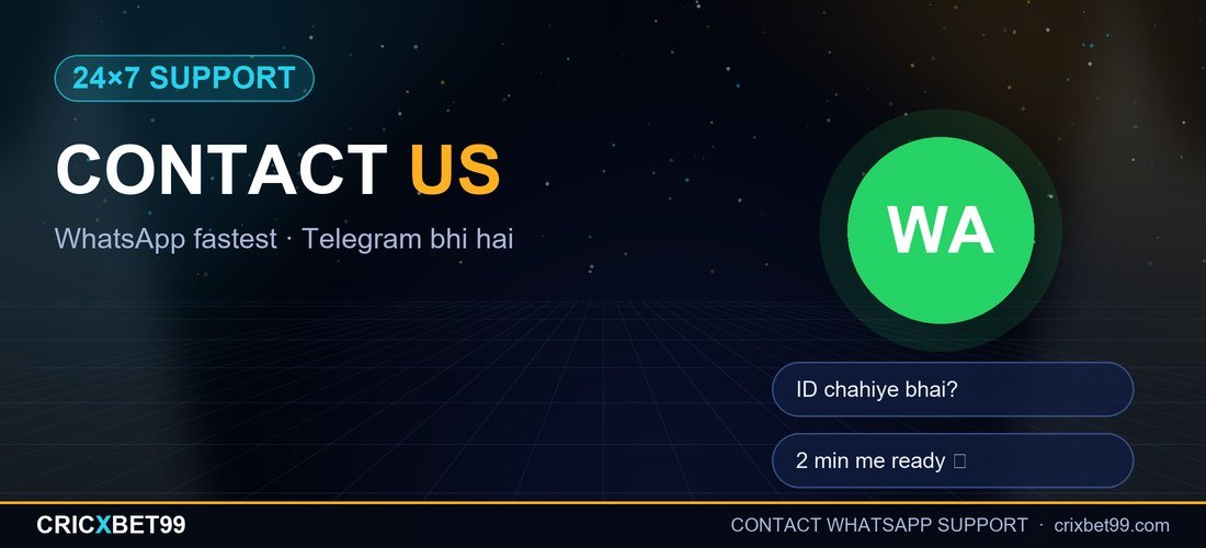 Cricxbet99 WhatsApp support chat resolving a Cricbet99 ID query on a phone