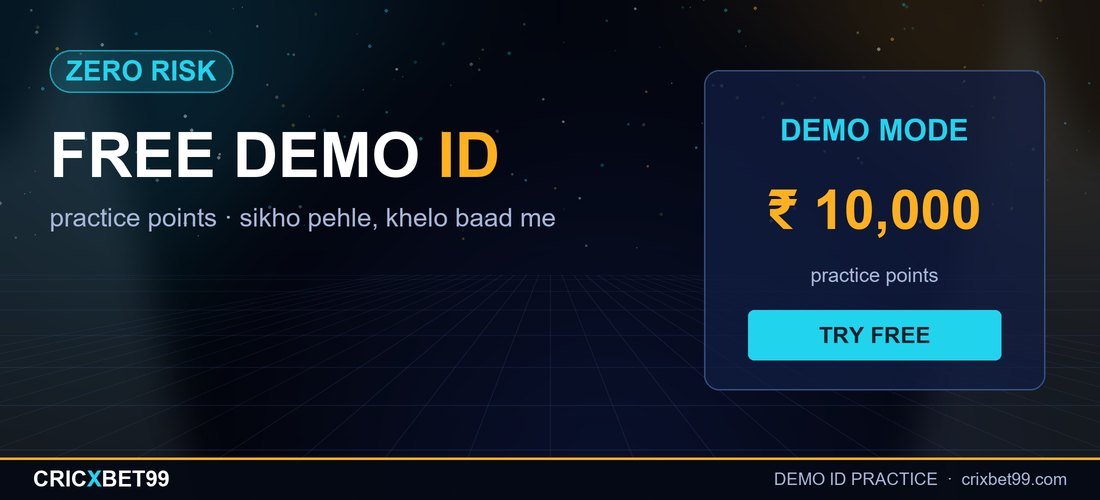 Cricbet99 demo ID practice session showing exchange odds on a phone with virtual balance