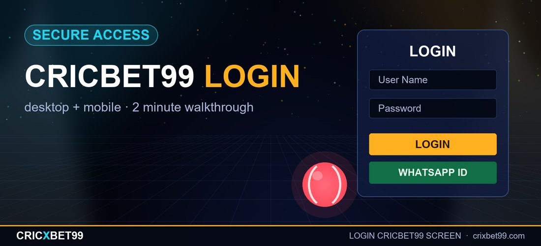 Cricbet99 login screen with username and password fields on a mobile phone